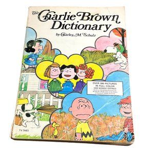 VTG THE CHARLIE BROWN DICTIONARY 1975 2nd PRINT BY CHARLES M SCHULZ PAPERBACK